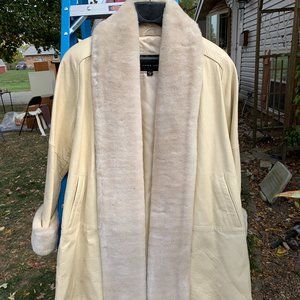 Vintage White Wilsons Long Leather Jacket - OBO